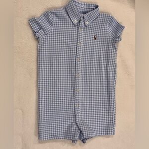 Ralph Lauren Kids Blue Gingham Button-Down Shirt